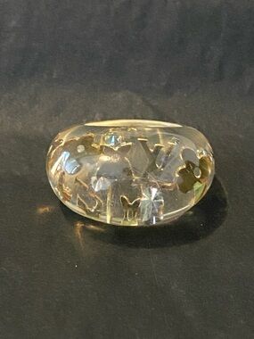 Louis Vuitton Clear Ring with Gold Monogram Accents